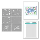 Spellbinders Merry Christmas Foliage Layered  Stencils (1 csomag)