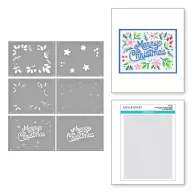   Spellbinders Merry Christmas Foliage Layered  Stencils (1 csomag)