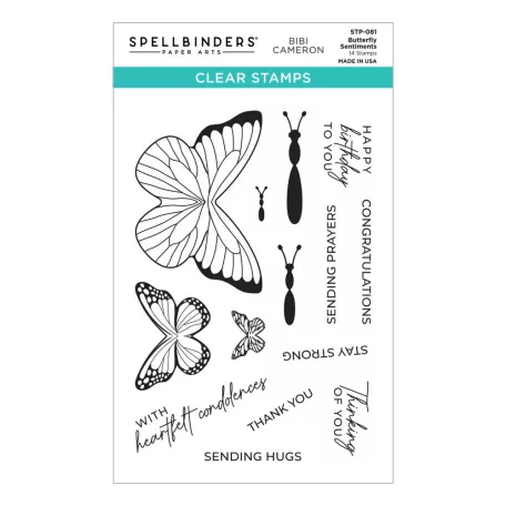Spellbinders Szilikonbélyegző Butterfly Sentiments  Clear Stamps (1 csomag)