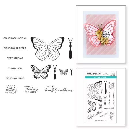 Spellbinders Szilikonbélyegző Butterfly Sentiments  Clear Stamps (1 csomag)