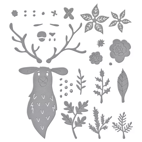 Spellbinders Vágósablon Floral Stag  Cutting Dies (1 csomag)