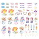 Spellbinders Kivágatok Dancin' Watercolor Celebrations Printed Die Cuts (1 csomag)