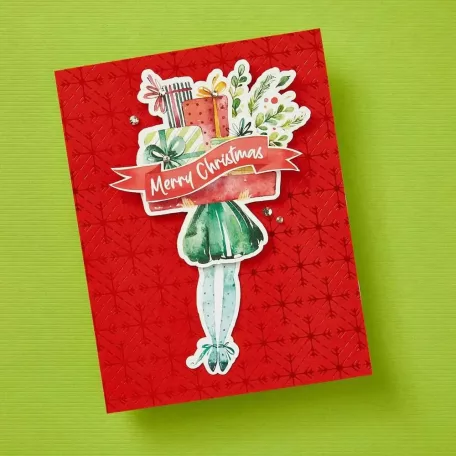 Spellbinders Kivágatok Dancin' Watercolor Holidays Printed Die Cuts (1 csomag)