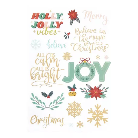 Spellbinders Matrica készlet Oh Joyful Day Clear Sticker Pac (1 csomag)