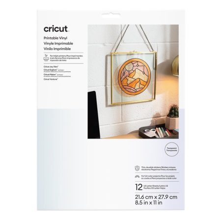 Cricut Átlátszó nyomtatható vinil - Printable Vinyl A4 Transparent (12 ív)