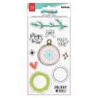 American Crafts Szilikonbélyegző Vicki Boutin Peppermint Kisses  Holiday Wishes Clear Stamps (1 csomag)