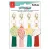American Crafts Díszítőelem Vicki Boutin Peppermint Kisses  Charms Tassels with Shaker (1 csomag)