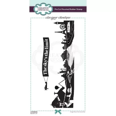 Creative Expressions Szilikonbélyegző Bucket List  Designer Boutique Rubber Stamp (1 csomag)