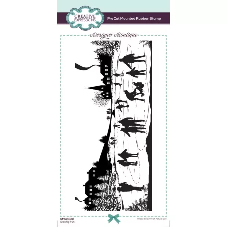 Creative Expressions Szilikonbélyegző Skating Fun  Designer Boutique Rubber Stamp (1 csomag)