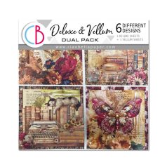   Ciao Bella Book Lovers 3 delux és 3 vellum papír 6" (15 cm) Deluxe & Vellum Dual Pack (6 ív)