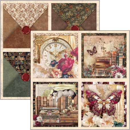 Ciao Bella Book Lovers Scrapbook papírkészlet 12" (30 cm) Patterns Pad (8 ív)