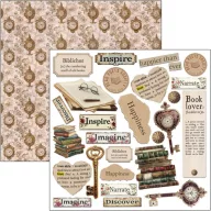   Ciao Bella Book Lovers Kivágóív készlet 6" (15 cm) Fussy Cut Pad (24 ív)