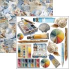 Ciao Bella An Artist Journey Kivágóív készlet 6" (15 cm) Fussy Cut Pad (24 ív)