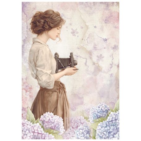 Stamperia Quiet Days Rízspapír készlet A6 Vintage Photography Mini Rice Paper (8 ív)