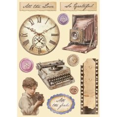   Stamperia Quiet Days Fa dísíztőelem A5  Wooden Shapes (1 ív)