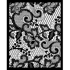   Stamperia Quiet Days Vastag stencil 20x25cm Floral Lace Thick Stencil  (1 db)