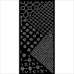   Stamperia Quiet Days Vastag stencil 12x25cm Mixed Tiles Thick Stencil  (1 db)