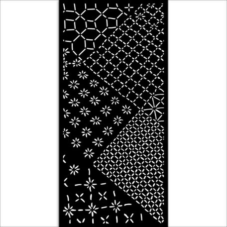 Stamperia Quiet Days Vastag stencil 12x25cm Mixed Tiles Thick Stencil  (1 db)