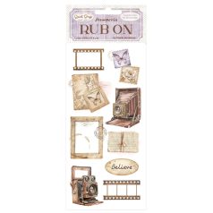   Stamperia Quiet Days Kaparós matrica  Vintage Photography Rub-On (1 ív)