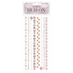   Stamperia Quiet Days Kaparós matrica  Cozy Borders Rub-On (1 ív)