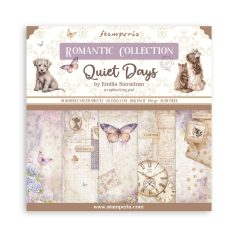   Stamperia Quiet Days Papírkészlet 8" (20 cm) Maxi Background Paper Pack (10 ív)