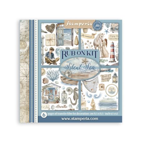 Stamperia Silent Sea Kaparós matrica készlet  Assortment Rub-On (6 ív)
