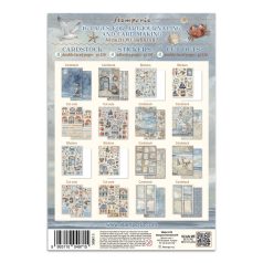   Stamperia Silent Sea  Junk Journal Stickers, Cut-Outs, Backgrounds (1 csomag)