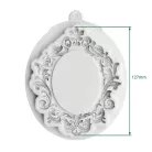 Large Oval Vintage Frame Szilikon öntőforma Katy Sue Designs Silicon Mould (1 db)