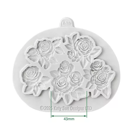 Decorative Roses Szilikon öntőforma Katy Sue Designs Silicon Mould (1 db)