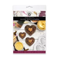   Ornate Heart Trio Szilikon öntőforma Katy Sue Designs Silicon Mould (1 db)