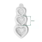 Ornate Heart Trio Szilikon öntőforma Katy Sue Designs Silicon Mould (1 db)