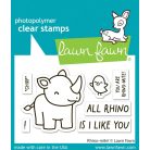 Lawn Fawn Rhino-mite! Szilikonbélyegző LF3593 Clear Stamps (1 csomag)