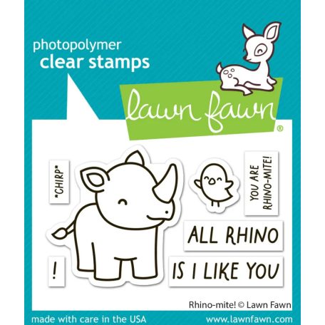Lawn Fawn Rhino-mite! Szilikonbélyegző LF3593 Clear Stamps (1 csomag)