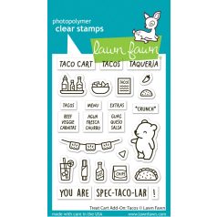   Lawn Fawn Treat Cart Add-On Tacos Szilikonbélyegző LF3777 Clear Stamps (1 csomag)