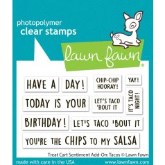   Lawn Fawn Treat Cart Sentiment Add-On Tacos Szilikonbélyegző LF3780 Clear Stamps (1 csomag)