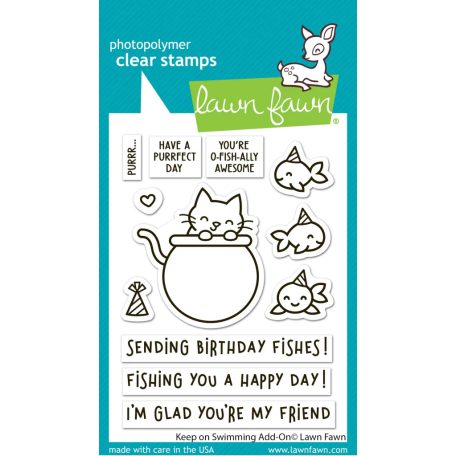 Lawn Fawn Keep on Swimming Add-On Szilikonbélyegző LF3784 Clear Stamps (1 csomag)