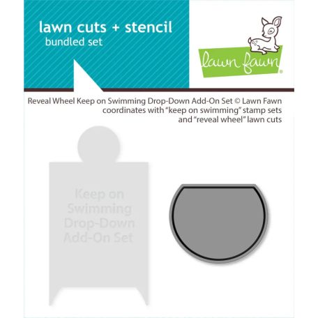Lawn Fawn Reveal Wheel Keep on Swimming Drop-Down Add-On Vágósablon LF3787 Lawn Cuts (1 csomag)