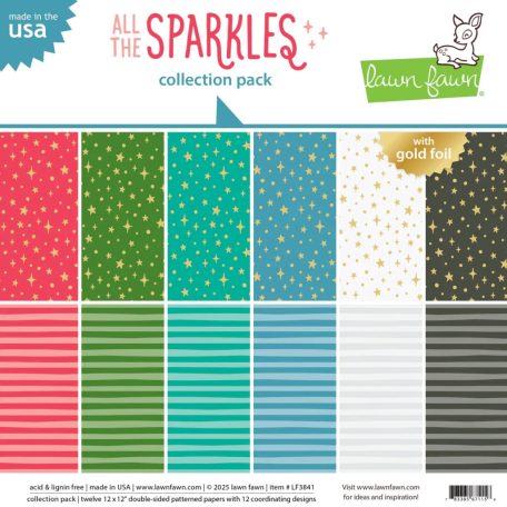 Lawn Fawn All The Sparkles Papírkészlet 12" (30 cm) Collection Pack (12 lap)