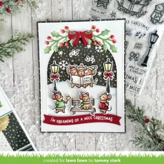   Lawn Fawn Caroling Mice Szilikonbélyegző LF3893 Clear Stamps (1 csomag)