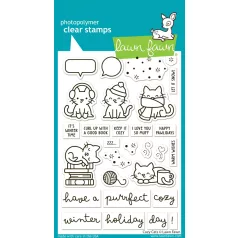  Lawn Fawn Cozy Cats Szilikonbélyegző LF3896 Clear Stamps (1 csomag)