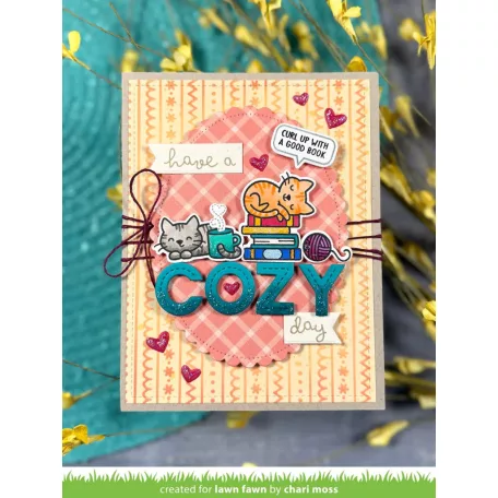 Lawn Fawn Cozy Cats Szilikonbélyegző LF3896 Clear Stamps (1 csomag)
