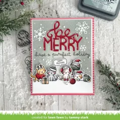   Lawn Fawn Cozy Cats Christmas Add-On Szilikonbélyegző LF3899 Clear Stamps (1 csomag)