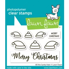   Lawn Fawn All The Santa Hats Szilikonbélyegző LF3904 Clear Stamps (1 csomag)