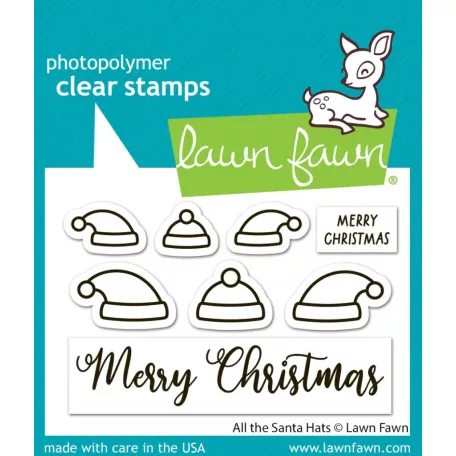 Lawn Fawn All The Santa Hats Szilikonbélyegző LF3904 Clear Stamps (1 csomag)