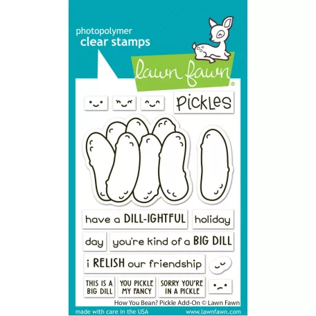 Lawn Fawn How You Bean? Pickle Add-On Szilikonbélyegző LF3907 Clear Stamps (1 csomag)