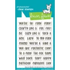 Lawn Fawn Henry'S Build-A-Sentiment Fox Szilikonbélyegző LF3910 Clear Stamps (1 csomag)