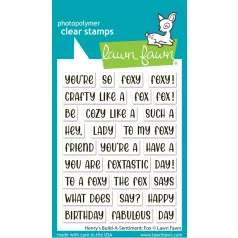   Lawn Fawn Henry'S Build-A-Sentiment Fox Szilikonbélyegző LF3910 Clear Stamps (1 csomag)