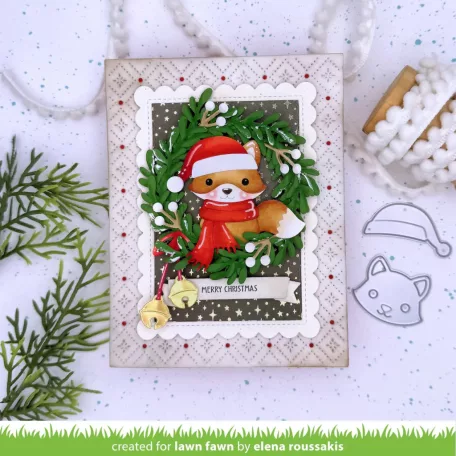 Lawn Fawn Build-A-Critter Christmas Vágósablon LF3913 Lawn Cuts (1 csomag)