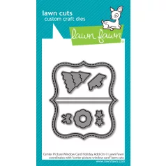   Lawn Fawn Center Picture Window Card Holiday Add-On Vágósablon LF3918 Lawn Cuts (1 csomag)