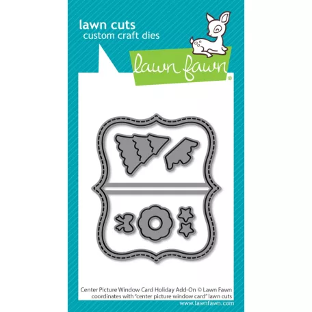 Lawn Fawn Center Picture Window Card Holiday Add-On Vágósablon LF3918 Lawn Cuts (1 csomag)